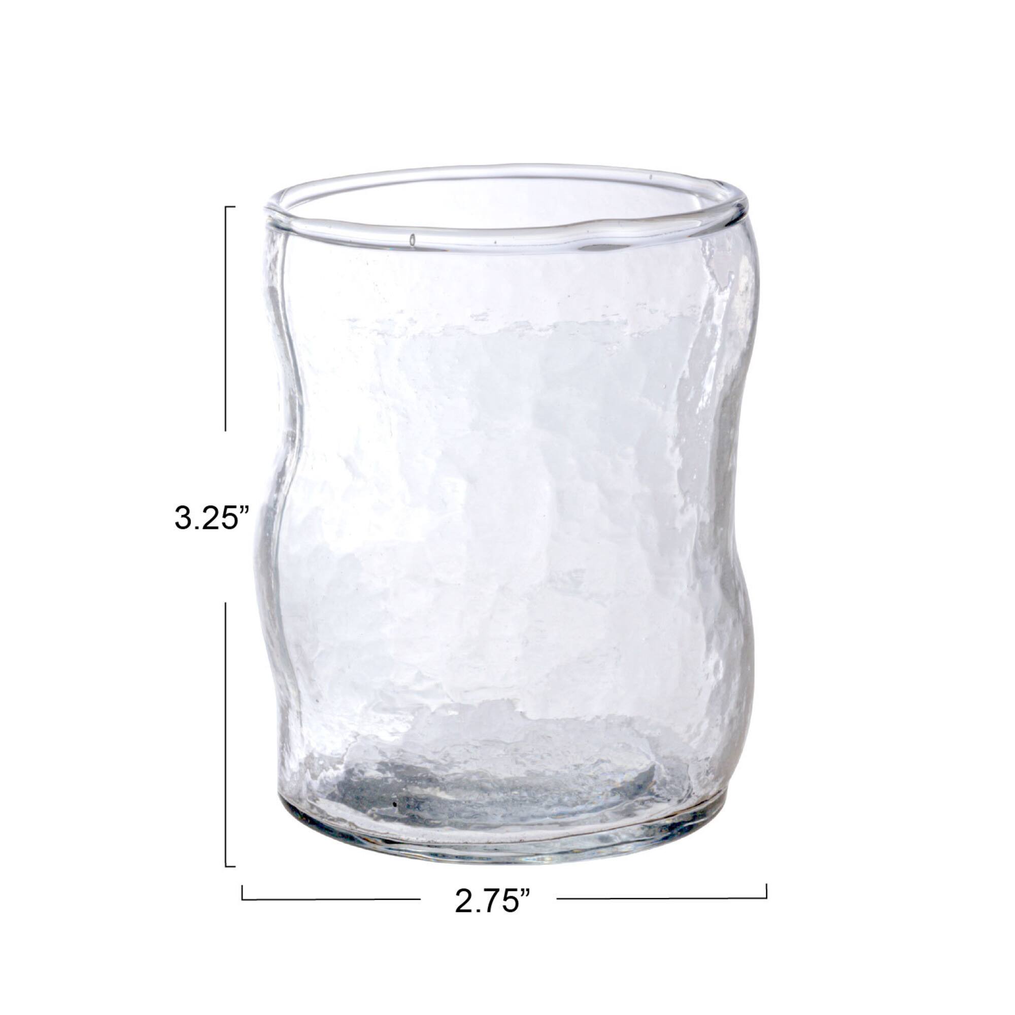 Hello Honey® 7oz. Clear Organic-Shaped Reclaimed Glass Drinking Glasses, 12ct.